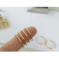 Hot sael 1mm 14k Gold Filled simple Band Ring for women